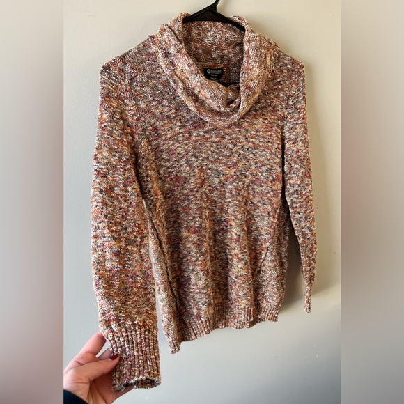 Haggar Petite Women's Speckled Cowl Neck Sweater-XS-Cotton blend- Cottagecore - Picture 3 of 8